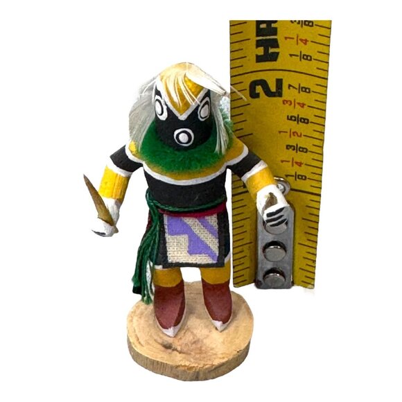 Authentic Hopi Greaser Kachina Doll Handcrafted Native American Art Signed VTG - Picture 5 of 7